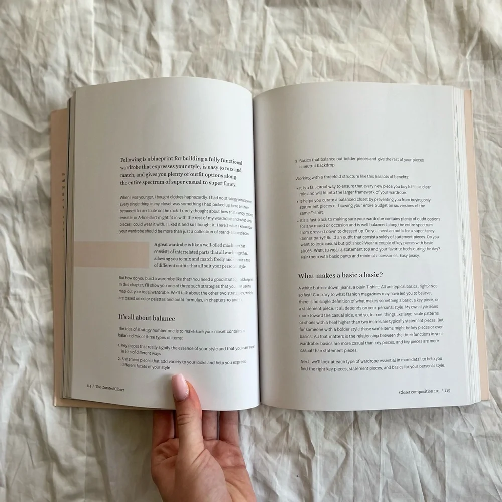 Anuschka Rees TheCurated Closet Book - Pink and Cream Cover Coffee Table Book